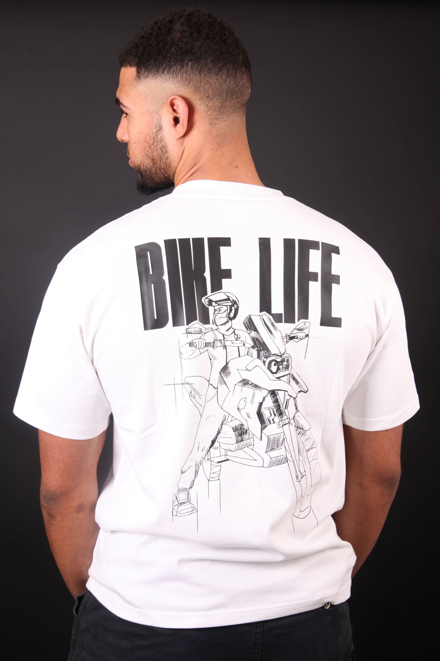 T-shirt Oversize BIKE LIFE blanc