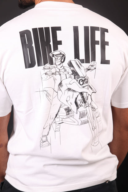 T-shirt Oversize BIKE LIFE blanc